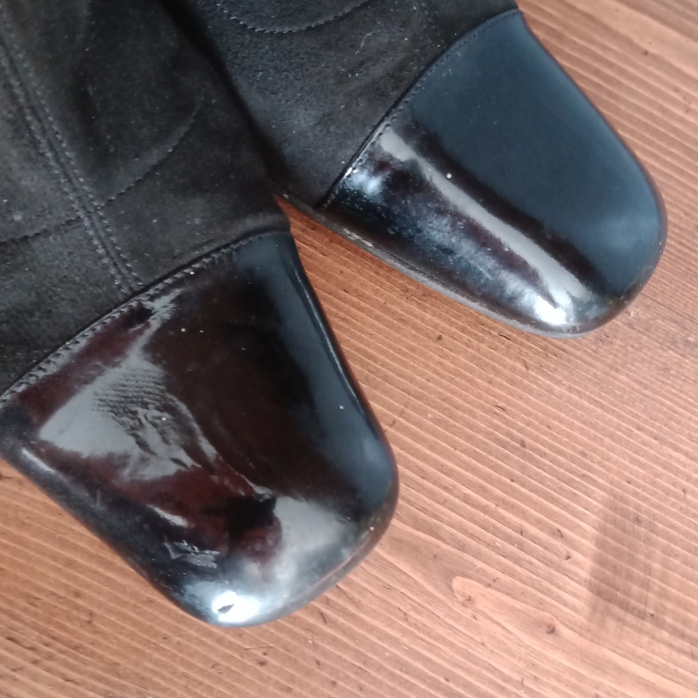 CHANEL suede long boots - Picture 12 of 16